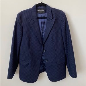 Vintage Navy Wool Pinstripe Blazer | Giorgio Sant’Angelo